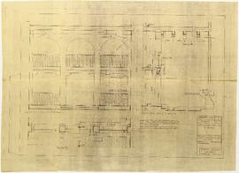 Modificación del pabellón de Méjico detalle c/raso barandas y mensolas del living.
