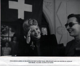 Colección fotográfica Benito Llambí- Eva Perón en Suiza