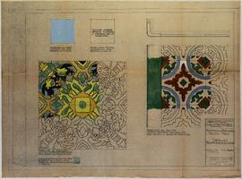 Modificación de pabellones Méjico y Perú detalles revestimiento azulejos.