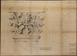 Modificación del pabellón de Méjico detalle de capitel en el pórtico (ver plano n°116).