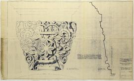 Modificación del pabellón de Méjico detalle de llave en el pórtico.